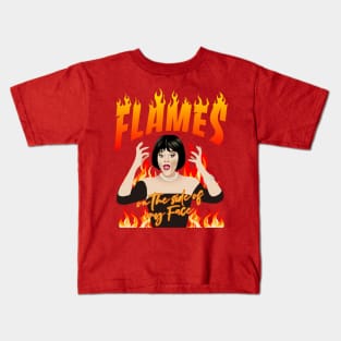 Flames on the side of my face Kids T-Shirt